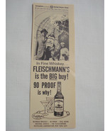 1964 World&#39;s Fair Ad Fleischmann 90 Proof Whiskey Featuring the Unisphere - $10.96 CAD