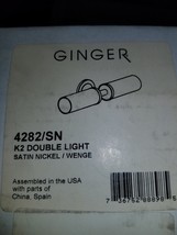 Ginger 4282/SN K2 Double Light in Satin Nickel - £147.91 GBP