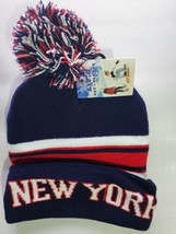 L.Y.Z. Short Cuffed Beanie Color Navy Blue &amp; Red  One Size Fit All by L.Y.Z - $184.16 MXN