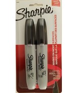 Sharpie Broad Tank Chisel Tip Black Permanent Markers 2 Ct/Pk #38262 - £3.88 GBP