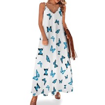 Mondxflaur Butterfly Summer Dresses for Women V-neck Spaghetti Strap Dress - $32.99