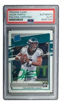 Jalen Hurts Firmado Philadelphia Eagles 2020 Panini Donruss #164 Carta Rookie - £386.91 GBP