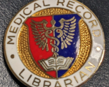 Vintage 1977 Medical Records Librarian -  Enamel Lapel Pin - $39.59