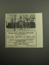 1957 The Little Gallery Advertisement - Nassau Hall Princeton University - £14.55 GBP