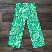 Lilly Pulitzer Lela Toucan Green Crop Pants 00 EUC - £41.90 GBP