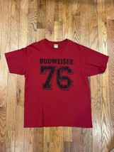 Vintage Y2K 00s Budweiser 76 Beer Adult Mens XL T-Shirt Tee Top Casual S... - $23.74