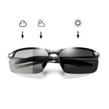 Photochromic Sunglasses Men Polarized Driving Chameleon Glasses Male Change Colo - £7.02 GBP