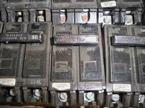 GE THQL2150 50A 2P 240V Plug In Circuit Breaker Used - $25.00