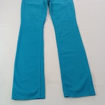 Guess Women’s 1981 Skinny Jeans Mid-Rise In Teal Blue Size 31 (30×33) image 12