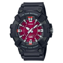 Casio MW610H-4A Men&#39;s Analog Sports Black/Red Watch - £23.52 GBP