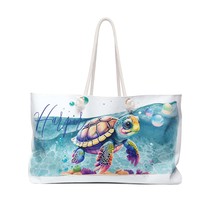 Personalised Weekender Bag, Turtle, Large Weekender Bag, Beach Bag, Personalised - £39.07 GBP