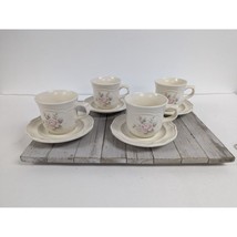 Pfaltzgraff Tea Rose Coffee Tea Cups Mugs and Saucers Set of 4 - £15.92 GBP