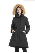 Valuker Womens Waterproof Thickened Down Parka Coat with Royal Fur, Size Small - £117.91 GBP