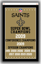 New Orleans Saints Football Team Champions Memorable Flag 90x150cm 3x5ft Banner - £11.95 GBP