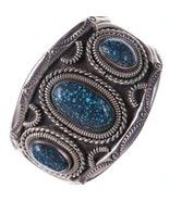 c1970&#39;s Lander Blue Turquoise Native American Silver bracelet - £19,786.41 GBP