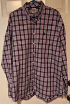 Cinch Button Down Up Shirt Long Sleeve Western Wear Size L Plaid Cotton Mens - £13.21 GBP