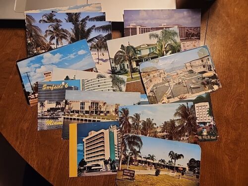Primary image for Lot Of 17 Postcards Motel, Hotels Of Florida, Roadside America, 50's, 60's