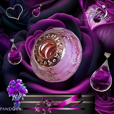 Pandora Sterling Silver Rose Gold Faceted Murano Glass Charm - 791068 US SELLER  Item image 3