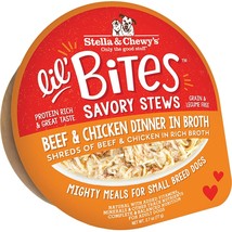 Stella and Chewys Dog Lil Bites Savory Stew Beef And Chicken 2.7oz. (Case of 12) - £31.61 GBP