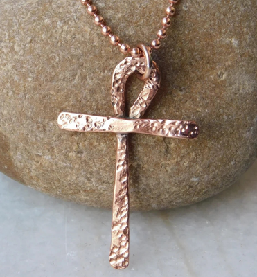 1 médaillon pendentif croix de guérison en cuivre pur, bijoux, Kriya spi... - £16.23 GBP
