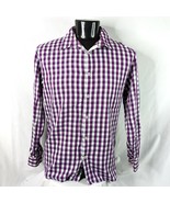 Men&#39;s Shirts DKNY Long Sleeve Button Up Slim Shirt Purple XL - £11.21 GBP