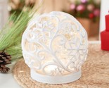 5&quot; Illuminated Snowflake Glitter Sphere by Valerie in White - $193.99