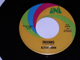 Elton John Friends Honey Roll 45 Rpm Record Vintage UNI Label - £14.93 GBP