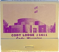 BPOE Cody Lodge #1611, Cody, Wyoming, Match Book Matches matchbook - £7.81 GBP