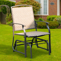 Patio Swing Single Glider Chair Rocking Seating Steel Frame Outdoor Furniture - £102.89 GBP