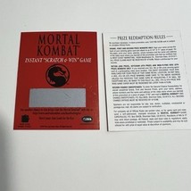 Mortal Kombat Scratch Off Game Tickets From The 1995 Animated Movie Promo - $4.49