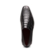 Matteo Genuine Alligator Slip-On Loafer Black image 4