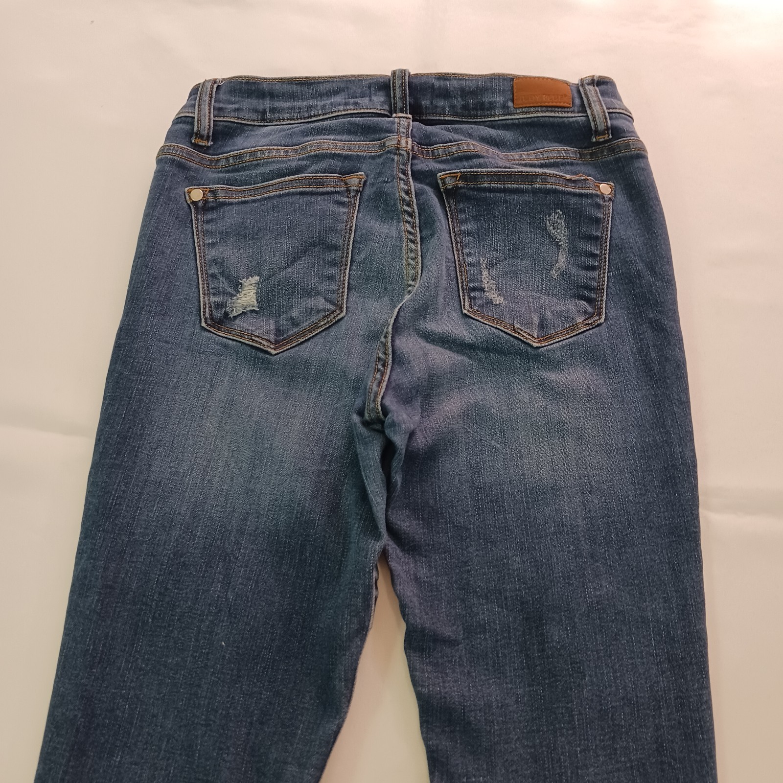 Judy Blue JB8276DK Women's Blue Cotton Blend Distressed Jeans Size 7/28 (29×29) Item image 12