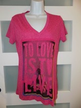 Hybrid Apparel Pink To Love Is To Live SS Shirt Size L Women&#39;s NWOT - £16.33 GBP