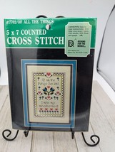 5x7 Counted Cross Stitch Kit With Phrase &quot;Of All The Things I&#39;ve Lost&quot; - £9.98 GBP