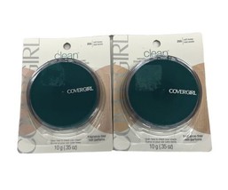 (2) Covergirl Clean Pressed Powder Sensitive Skin Fragrance Free 255 Soft Honey - £23.59 GBP