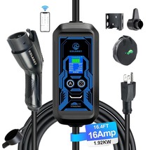 Portable Level 1 EV Charger 110-240V Adjust 16A 1.92KW Timer Charging... - £163.43 GBP