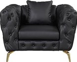 Loveseat 44&quot; Modern Chesterfield Single Sofa With Sturdy Metal Legs, Pu ... - $448.99
