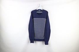 Vineyard Vines Mens Small Faded Striped Color Block Knit Crewneck Sweater Cotton - £31.10 GBP