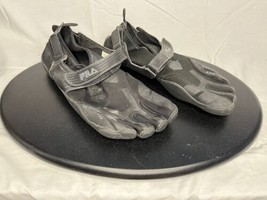 FILA Skele-Toes Men&#39;s 13 Black EZ Slide Water Barefoot Running Athletic Shoes - £19.50 GBP