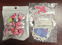 My Cute Melody &amp; Kuromi 50 Pcs Stationery Stickers 10 Pcs Crocs Clgs Charms - £11.91 GBP