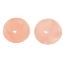 48.95 CT Natural Cabochon Rose Quartz Gemstone 2 pcs Loose Stone for Jewelry - £9.00 GBP