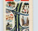 Enco Map of Western United States Happy Motoring 1969 Marked Route - £9.49 GBP