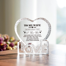 Romantic Gifts for Wife to My Wife Crystal Valentines Keepsake Plaque Gifts Engr - £13.34 GBP