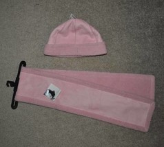 Womens Hat &amp; Scarf Winter Set 2 Pc Jaclyn Smith Suede Pink-size OSFM - £11.10 GBP