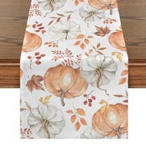 Peach Pumpkins | Thanksgiving Table Runner 48x13 – 100% Polyester, Rusti... - $14.97