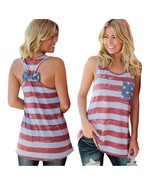 Print Casual  Amercican Independence Day T Shirt with Bowknot on Back - $19.99