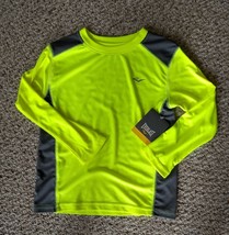 Everlast Boy&#39;s Long Sleeve Athletic Colorblock Tee Safety Yellow New - $3.99