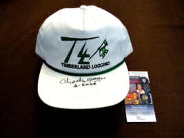 CHUCK YEAGER 2-02 SPEED OF SOUND ACE SIGNED AUTO TIMBERLAND LOGGING HAT ... - £259.13 GBP