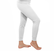 Women&#39;s Cotton Waffle Knit Thermal Underwear Stretch White Pants - Small - £10.24 GBP