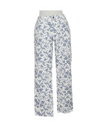 RALPH LAUREN White Indigo Blue Floral Stretch Straight Ankle Jeans 12 - $81.69 CAD